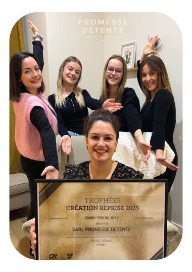 Trophées création entreprise 2025 pour Promesse Détente